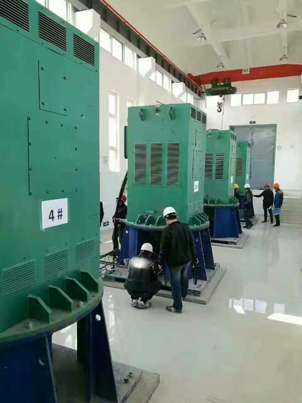 兵团图木舒克市喀拉拜勒镇某污水处理厂使用我厂的立式高压电机安装现场